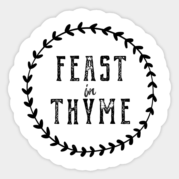 Feast In Thyme Leafy Logo Sticker by Feastinthyme